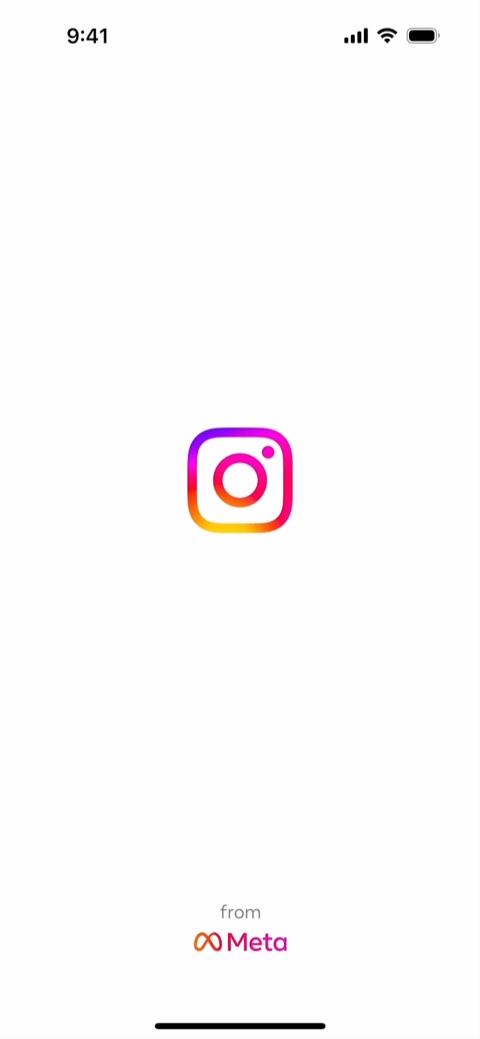 Instagram — first screen