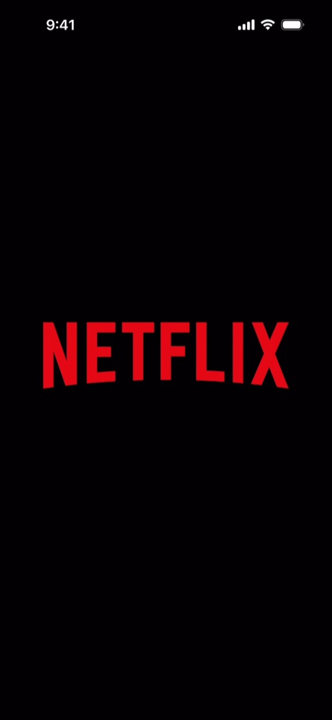Netflix — first screen