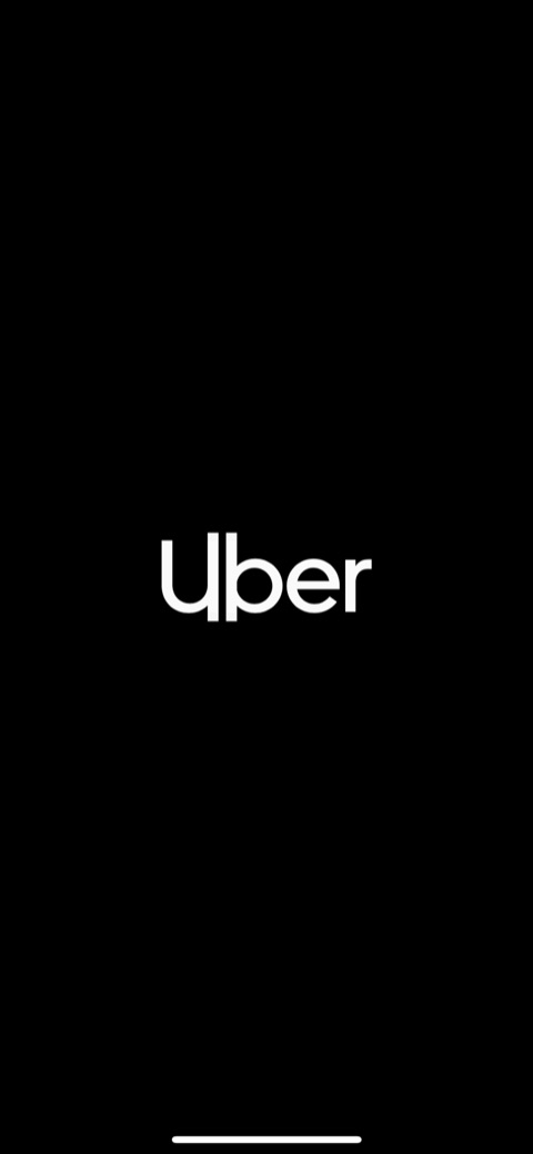 Uber — first screen